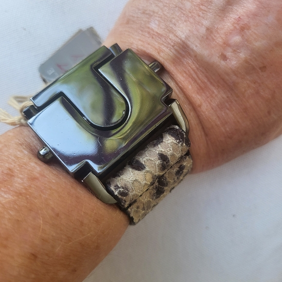 BRAND NEW ALL SAINTS PYTHON LEATHER BRACELET - Picture 4 of 10